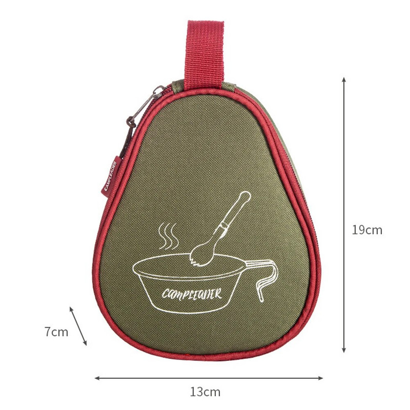 Kempovanie Sierra Cup Bowl Zips Storage Bag Oxford Candle Grill Table Organizer Cestovné puzdro na prenášanie pre vonkajšiu turistiku