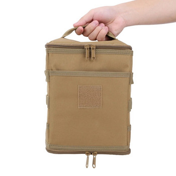 Къмпинг чанта за съхранение Къмпинг на открито Опаковка с прибори за пикник Чанта за хранене Печка Газова торбичка Лампа Кухня Кутия за инструменти Лагер за пътуване