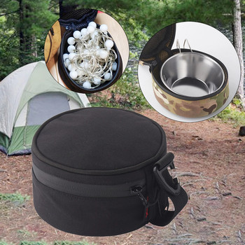 Τσάντα αποθήκευσης ποτηριών Χειρός αδιάβροχο επιτραπέζιο σκεύος μπάρμπεκιου με αγκίστρια θήκη μεταφοράς για backpacking Camping Πεζοπορία Εργαλεία BBQ