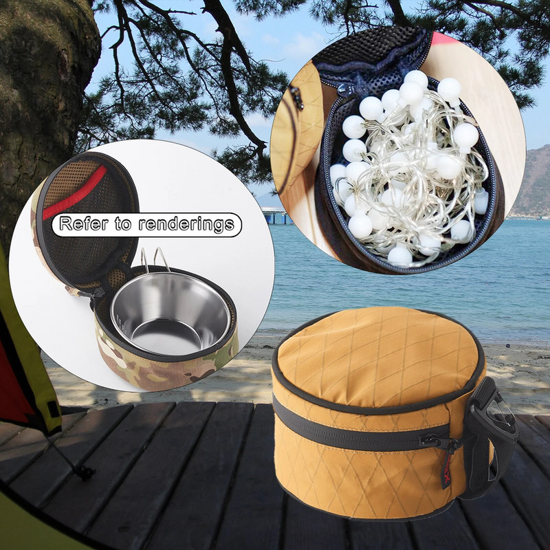 Tassi hoiukott käeshoitav veekindel grilllauanõu koos konksude hoidikuga, kandja seljakotisõiduks matkamiseks matkamiseks grillimisvahendid