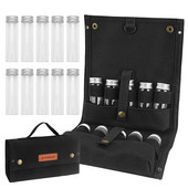 Tomshoo patvarus kepsninės prieskonių laikymo krepšys su 10 butelių lauko kempingo nešiojamas piknikas ant grotelių prieskonių prieskonių butelių laikymo krepšys