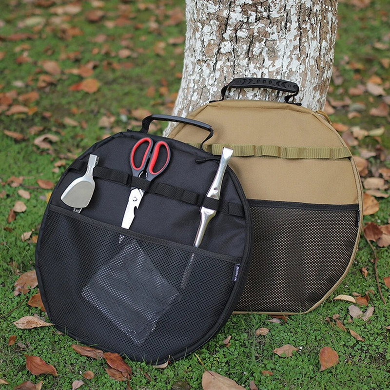 Telkimise malmist pottide hoiukott Grillplaat Pann Kottekott Mitmeotstarbeline Suure mahutavusega küpsetiste hoiukotike Piknikutarbed