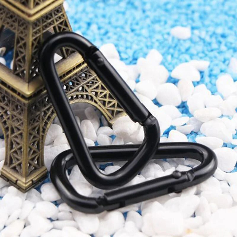 10 TK Alumiiniumist karabiinklamber D kujuga karabiinide komplekt Mini vedrukinnitusega konks telkimiseks reisimiseks matkamiseks võtmehoidjad 4 cm