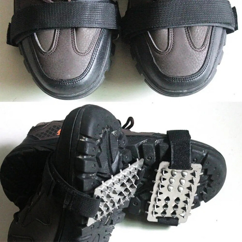 1 ζεύγος Ice Gripper Climbing Spikes Grips 10/26 Teeth Snow Antislip Crampon Cleats Cover Outdoor Camping Climbing Climbing