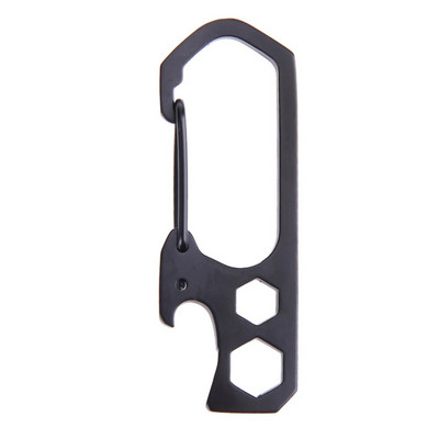 Karabino raktų pakabuko kabliukas lauke nerūdijančio plieno karabino dangtelis, šešiakampis vairuotojas, butelių atidarytuvas, raktų pakabuko žiedas, laipiojimo priedas