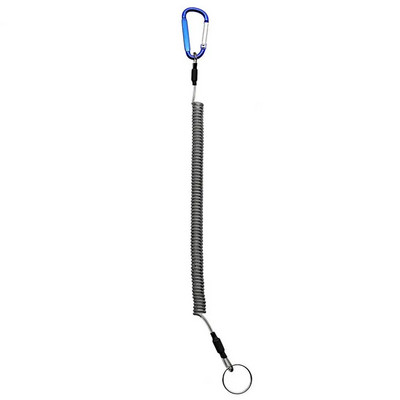Αντι-χαμένο σχοινί πτυσσόμενο μπρελόκ καραμπίνερ Αντικλεπτική πένσα ελατηρίου Κορδόνι μπρελόκ Κορδόνι για ψάρεμα Αξεσουάρ εξωτερικού χώρου