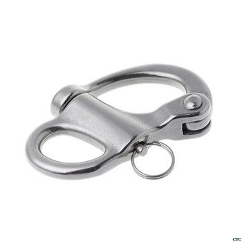 316 Stainless Steel Rigging Sailing Fixed Bail Snap Shackle Fixed Eye Snap Hook Sailboat Sailing Boat Yacht Outdoor Living
