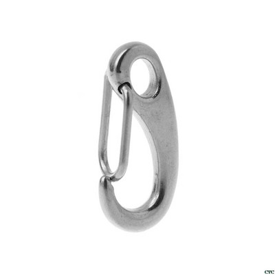 Valties nerūdijančio plieno kiaušinio formos spyruoklinis kablio spaustukas Greitos jungties karabinas