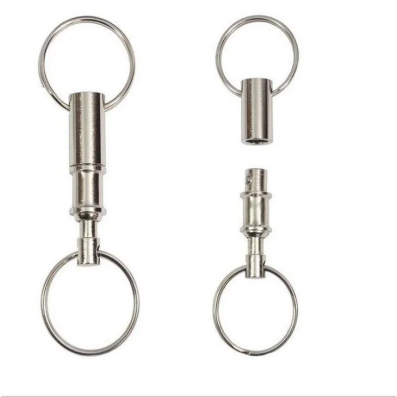 Vonkajší kempingový horolezecký prívesok na kľúče s dvojitým rýchloupínacím krúžkom, karabína, krúžok na uvoľnenie kľúčov, ochrana proti strate
