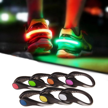 Светлина за щипка за обувки Предупреждение за нощна безопасност LED ярка светкавица за бягане Колоездене Велосипед Полезен инструмент на открито LED светещи детски играчки