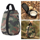 Camping Sierra Cup Bowl Tõmblukuga hoiukott Oxfordi riidest grilllauanõude organiseerija reisikott õues matkamiseks