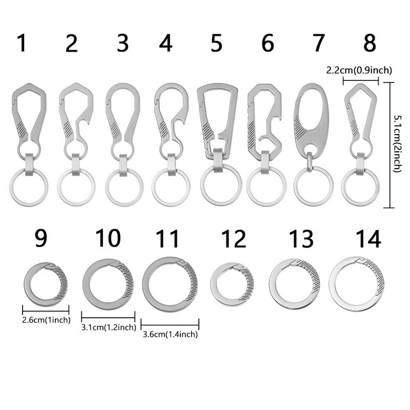 Υψηλής ποιότητας μπρελόκ από γνήσιο τιτάνιο Πολυτελές ανδρικό μπρελόκ με προσαρμοσμένα γράμματα Εξαιρετικά ελαφρύ EDC για κοσμήματα βάσης μπρελόκ