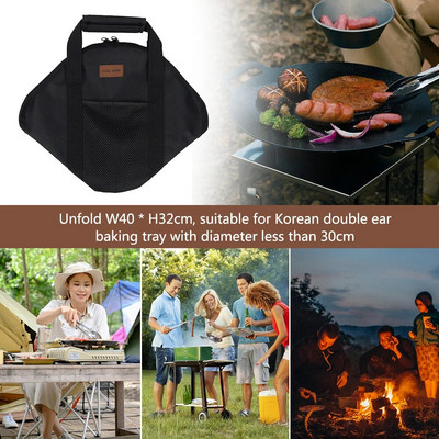2 suurusega 600D Oxfordi küpsetusplaat hoiukoti käepidemega grillplaadi kandekoti küljetasku välipikniku grillimiseks käekoti jaoks.