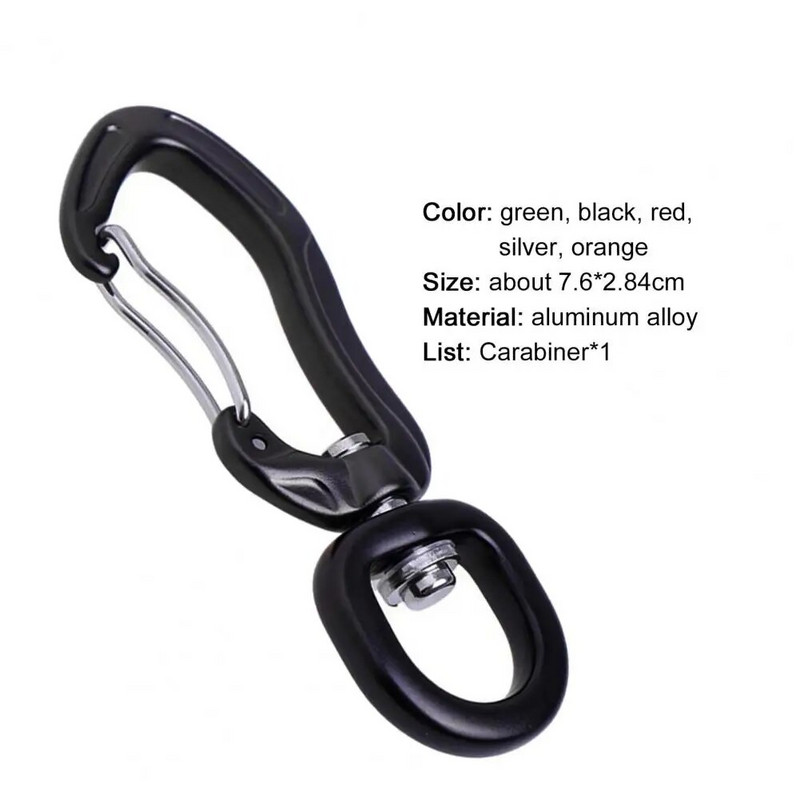 360° pööratav vurr karabiin Pöörlev karabiiniklamber Väike traatväravaga karabiin Pöörlev rippklambriga konksu võrkkiik