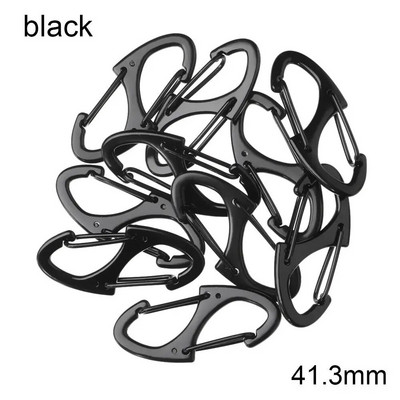 10 tk S kahekordne karabiinikomplekt matka EDC Survival ronimine vedru seljakott Klambrid Võtmehoidja Taktika varustus Konksud Võtmehoidja klamber