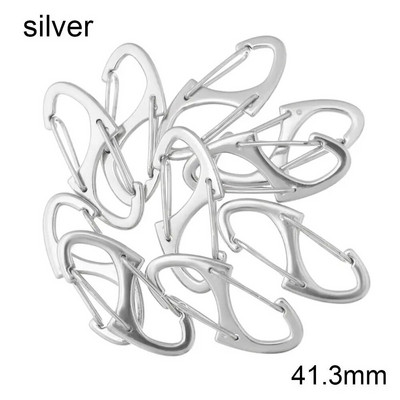 10 tk S kahekordne karabiinikomplekt matka EDC Survival ronimine vedru seljakott Klambrid Võtmehoidja Taktika varustus Konksud Võtmehoidja klamber