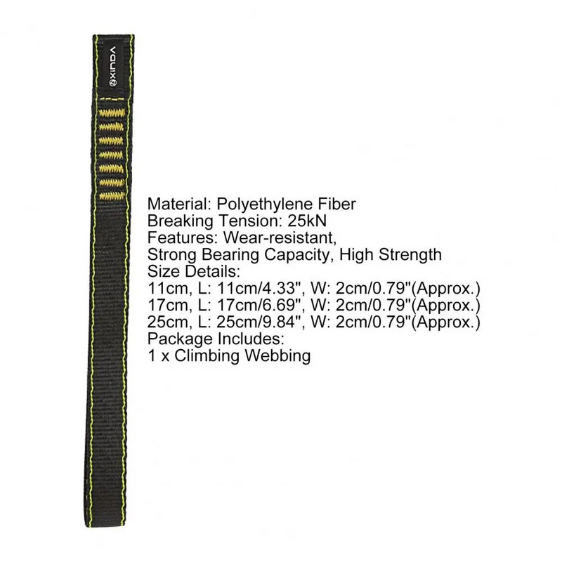 Ronimisrihm 25 kN purunemispinge allamäge rihm Professionaalne mägironimiskarabiin Ühendusrihm Ronimistropp