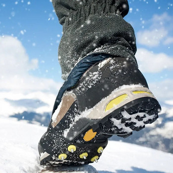 5 шипове Крампи Външно Снежно катерене Дръжки против хлъзгане За обувки Калъфи Крампи през зимата Ледени шипове за обувки Ледени късове Бутки