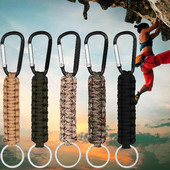 Μπρελόκ Paracord με πλεκτό καραμπίνερ Paracord Lanyard Utility Kit γάντζος επιβίωσης για υπαίθριο σακίδιο πεζοπορίας σε κάμπινγκ