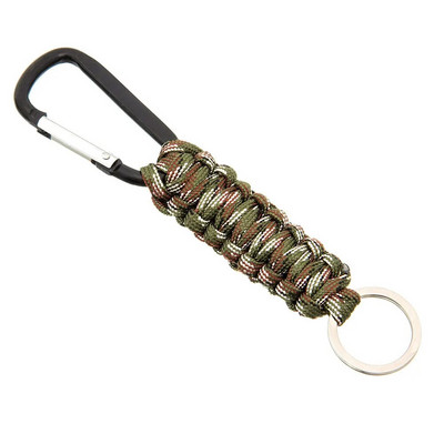 Μπρελόκ Paracord με πλεκτό καραμπίνερ Paracord Lanyard Utility Kit γάντζος επιβίωσης για υπαίθριο σακίδιο πεζοπορίας σε κάμπινγκ