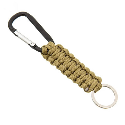 Μπρελόκ Paracord με πλεκτό καραμπίνερ Paracord Lanyard Utility Kit γάντζος επιβίωσης για υπαίθριο σακίδιο πεζοπορίας σε κάμπινγκ