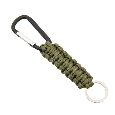 Μπρελόκ Paracord με πλεκτό καραμπίνερ Paracord Lanyard Utility Kit γάντζος επιβίωσης για υπαίθριο σακίδιο πεζοπορίας σε κάμπινγκ