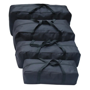 Чанта за съхранение на палатка за къмпинг на открито 600D Oxford Black Къмпинг Туризъм Пикник Чанта за носене Въдица Палатка Полюс Разширен и удебелен