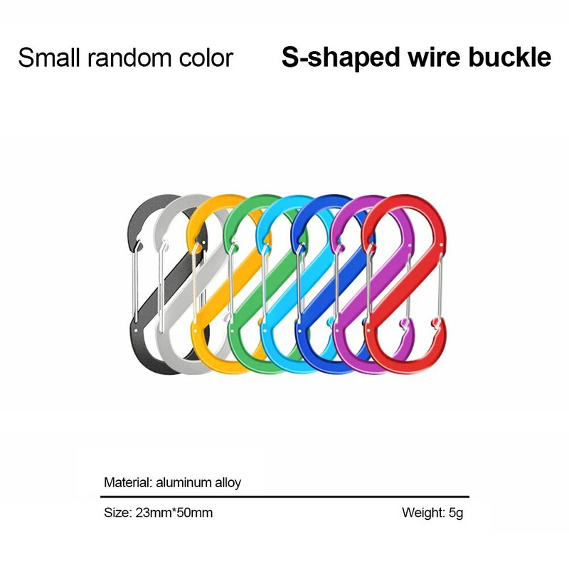 5/10 PCS S Σετ διπλού καραμπίνερ Camping EDC Survival Climbing Spring σακίδιο κουμπώματα Μπρελόκ Tactical Gear Hooks Κλιπ μπρελόκ