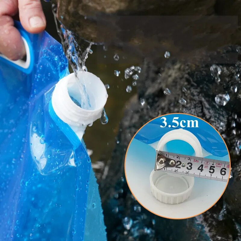 5/10L Vreća za vodu za kampiranje na otvorenom, sklopiva kanta za vodu, piknik, roštilj, kanistra za vodu, prijenosna sklopiva putna posuda za vodu, zalihe za kampiranje