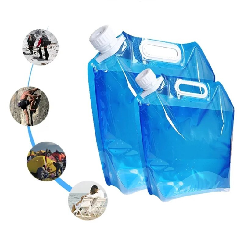 5/10L Vreća za vodu za kampiranje na otvorenom, sklopiva kanta za vodu, piknik, roštilj, kanistra za vodu, prijenosna sklopiva putna posuda za vodu, zalihe za kampiranje