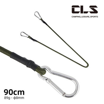 Издръжлив карабинер, еластични въжета, еластично въже, 1 част от алуминиева сплав, армейски зелени шнурове за бънджи, карабинер, шнур за бънджи