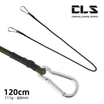 Издръжлив карабинер, еластични въжета, еластично въже, 1 част от алуминиева сплав, армейски зелени шнурове за бънджи, карабинер, шнур за бънджи