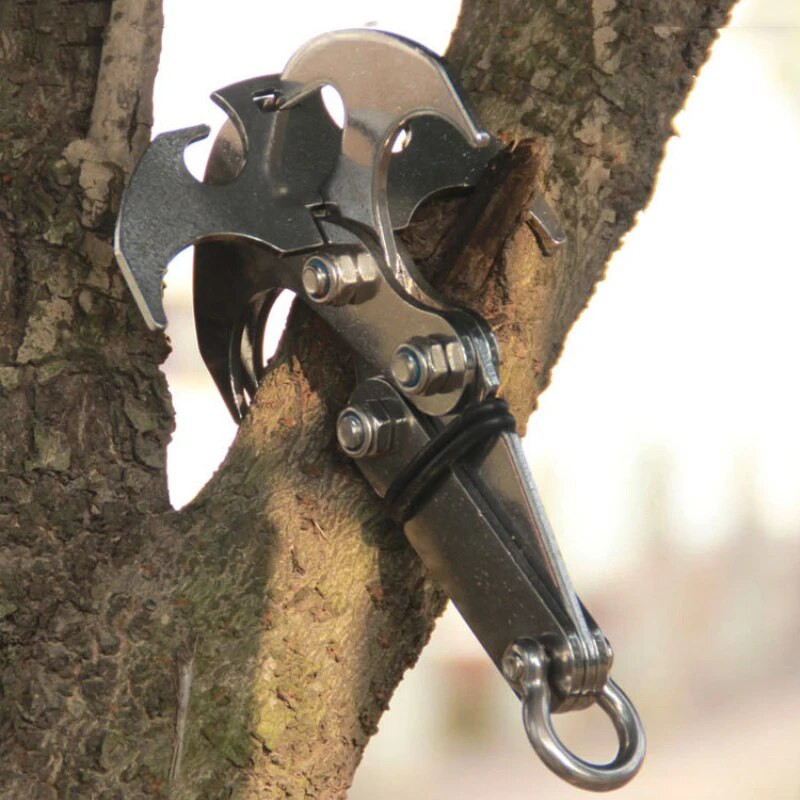 Uus multifunktsionaalne roostevabast terasest kokkupandav ronimisküüs välitingimustes ellujäämise gravitatsioonikonksuga veojõu päästetööriista karabiin