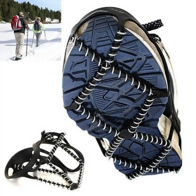 1 чифт обувки за лед и сняг Капак Неплъзгащи се котки Ice Grip Walk Traction Cleats Катерене Туризъм Зимни обувки Ice Claw