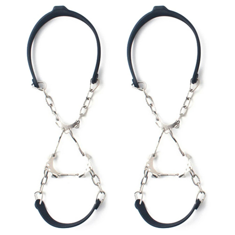 6 hambaga ronimiskrambid libisemisvastased komplekti kuuluvad Unisex lumeküünisega jalatsikatted välistingimustes kasutatavad keti jalatsi naelad