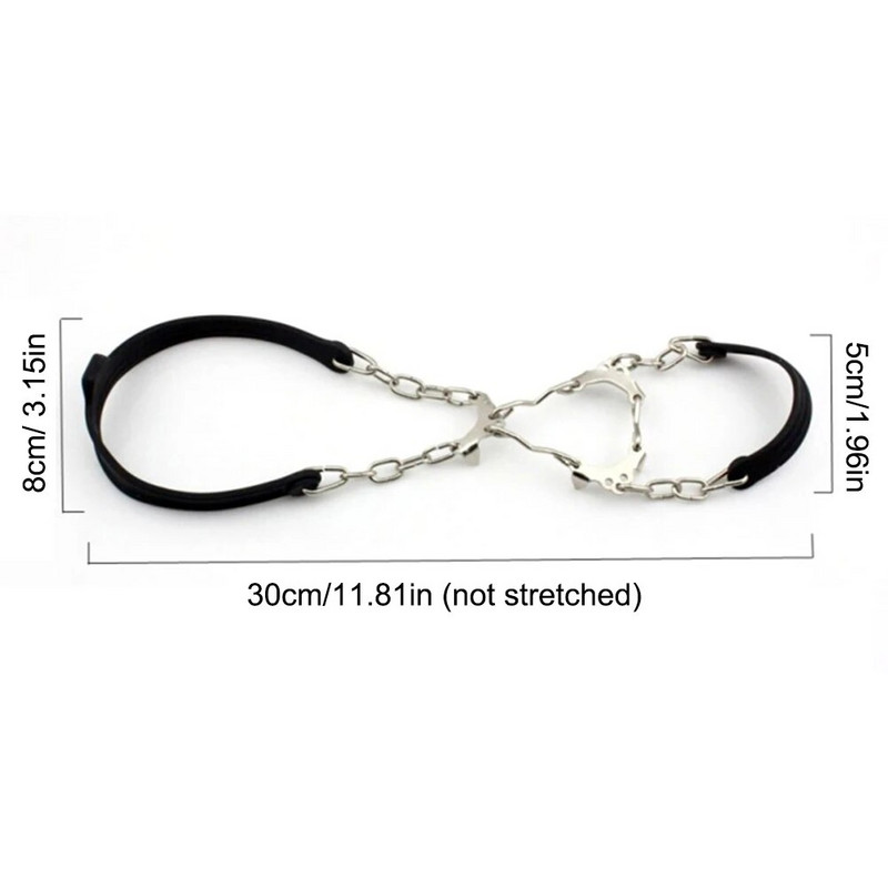 6 hambaga ronimiskrambid libisemisvastased komplekti kuuluvad Unisex lumeküünisega jalatsikatted välistingimustes kasutatavad keti jalatsi naelad