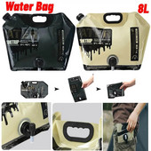 Vreća za vodu od 5/8 litara, deblja, sklopiva kanta za vodu, prijenosna vanjska posuda za vodu, sklopiva torbica s slavinom, pribor za kampiranje