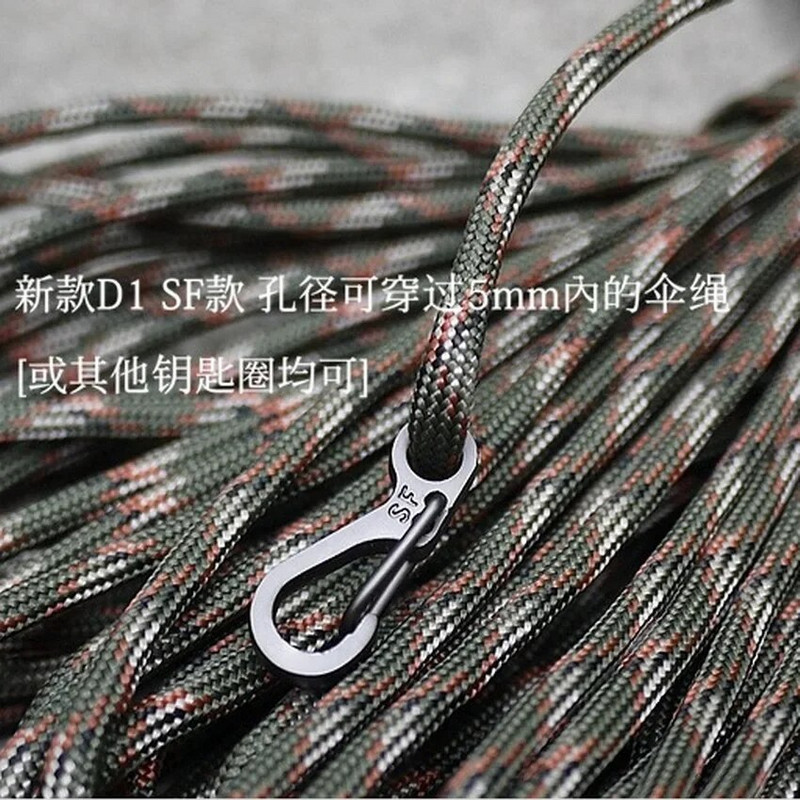 5/10 tk Taktikalised varustuskonksud Võtmehoidja Mini Karabiin Kämping EDC Survival Ronimine SF Vedruseljakott Klambrid Võtmehoidja Paracord