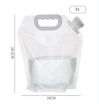 5L чанта за вода на открито Преносима сгъваема преносима чанта за вода 5L Съхранение на вода за туризъм и къмпинг Кофа за кола с голям капацитет
