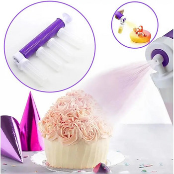 Εγχειρίδιο 6 χρωμάτων Pastry Airbrush Gun Cake Sprayer Airbrush Para Pasteleria Airbrush For Cake Kitchen Pastry Tool
