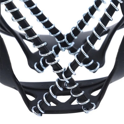 Mitme hambaga jäähaarats nael jalatsite jaoks õues libisemisvastane ronimine lumenaelad Krambid Klambrid kett küünised käepidemed saapad kate