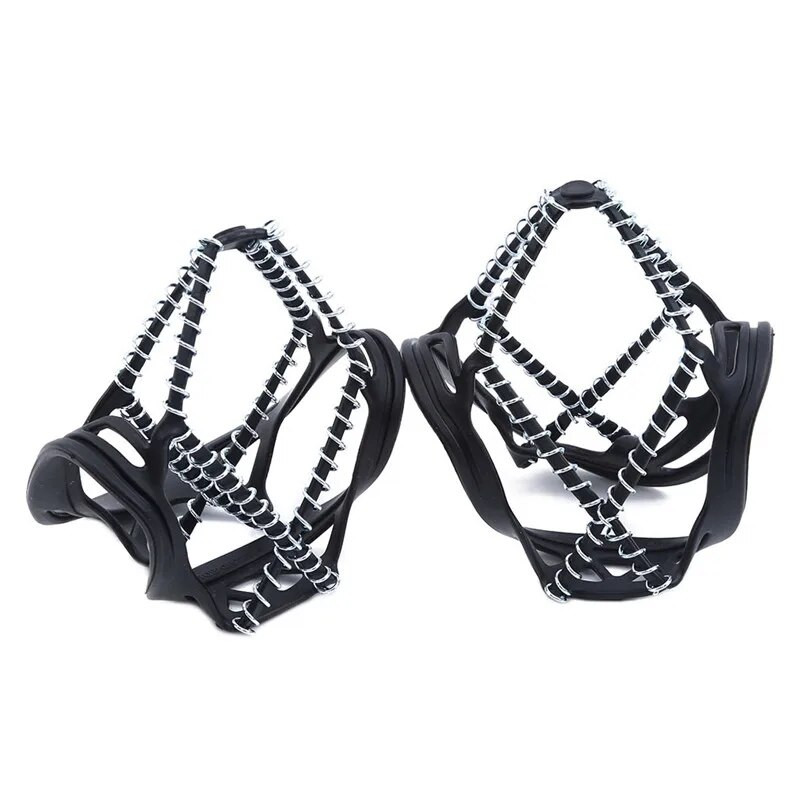 Mitme hambaga jäähaarats nael jalatsite jaoks õues libisemisvastane ronimine lumenaelad Krambid Klambrid kett küünised käepidemed saapad kate