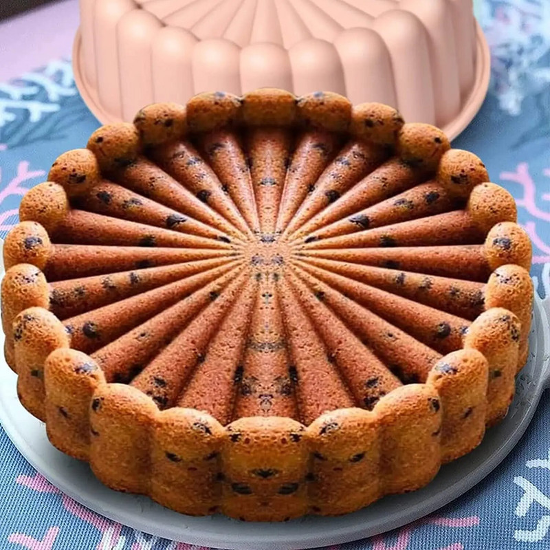 Szilikon Charlotte tortaforma újrafelhasználható formák hornyolt tortaforma tapadásmentes kerek formák túrótorta Brownie torta pite számára
