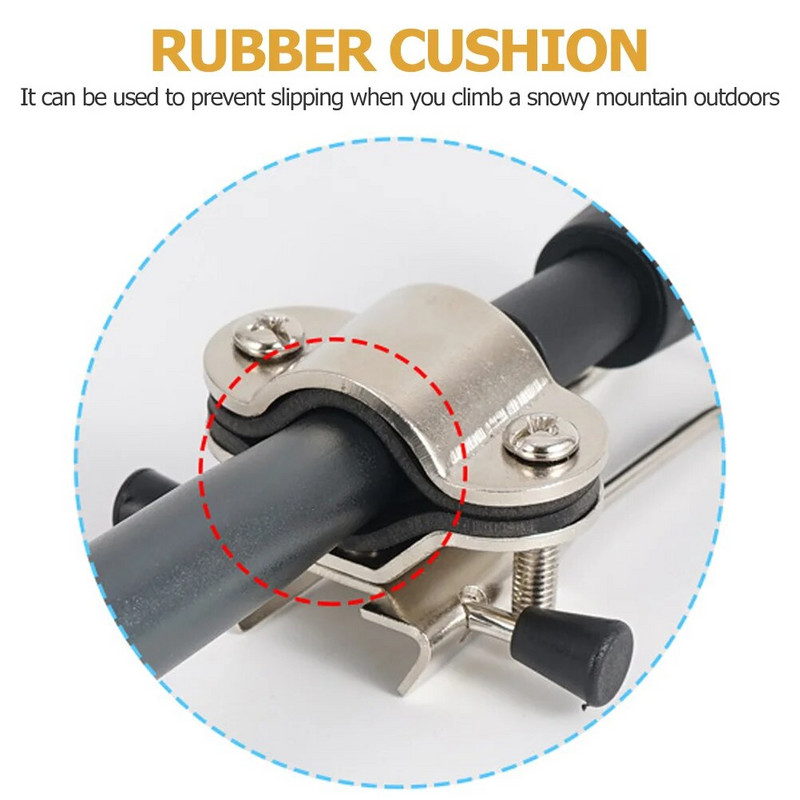 Μπαστούνι πεζοπορίας Σφήτες Συμβουλή ζαχαροκάλαμου για λαβή προσάρτησης πάγου Χειμωνιάτικη πατερίτσα μπαστούνι χιόνι πεζοπορίας