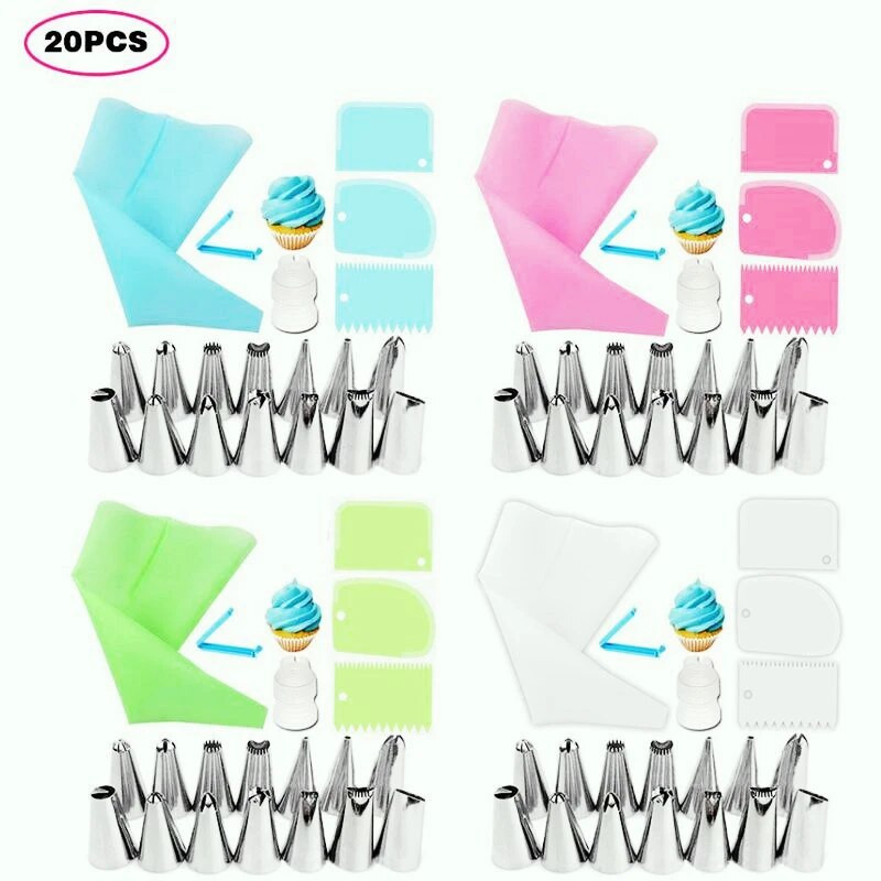 Kookide otsikud Kondiitritooted Tööriistad Tarvikud Kott kudumiseks Pistikupesa Professionaalsed kondiitritooted Roostevabast terasest tasku A varrukas