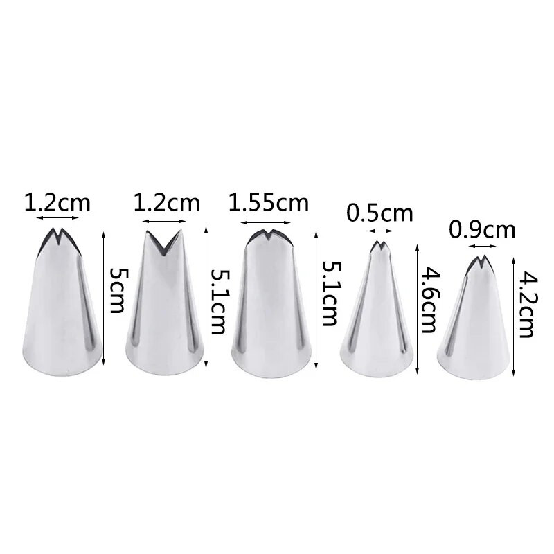 BCMJHWT 5 ks kvetinové tulipány ružové trysky 5 ks listové lupienky kovové zdobenie nechtov zdvihák fondán krém prenos pečenie pečivo kuchynské nástroje