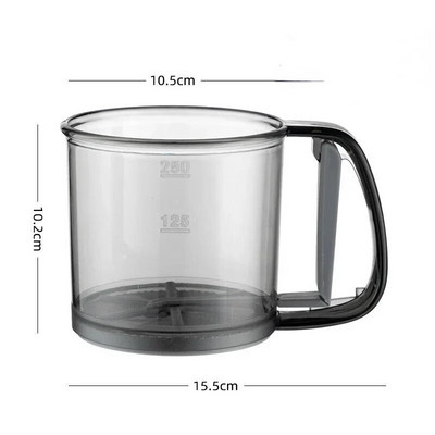 Virtuvinis miltų sietelis rankinis pusiau automatinis cukraus sijotukas miltelių plaktuvo rankena matavimo puodelio gaminimo įrankis kepimo virtuvės įrankiai