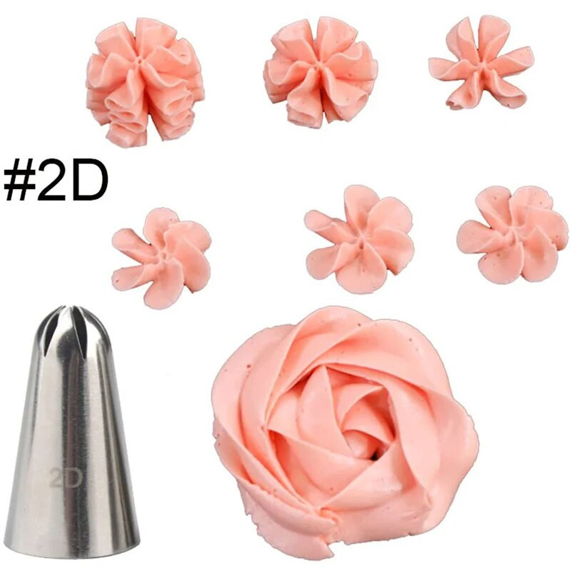 Kondiitritoodete düüside komplekt, suur 2D/1M/2F roostevabast terasest jääkoore torude otsad Socket kondiitritoodete koogikeste koogi kaunistamise tööriist