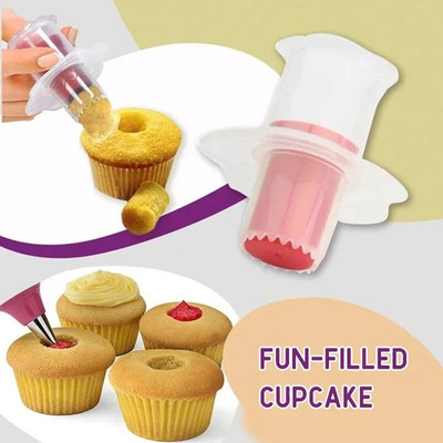 Kopač za kolače Plastična jezgra za kolače Klip za rezanje mafina Kopač za rupice za kolače DIY Uređaj za čaše Torte s jezgrom Alat za pečenje ukrasa za muffine