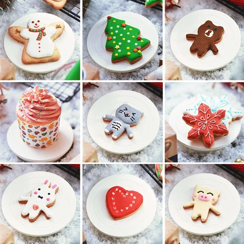 DIY Cake Rotary Table Mini küpsis Fondant Cake Pöördlaud Pöörlev platvorm Küpsetusnõud Küpsetustarvikud пасха cozinha utensilios